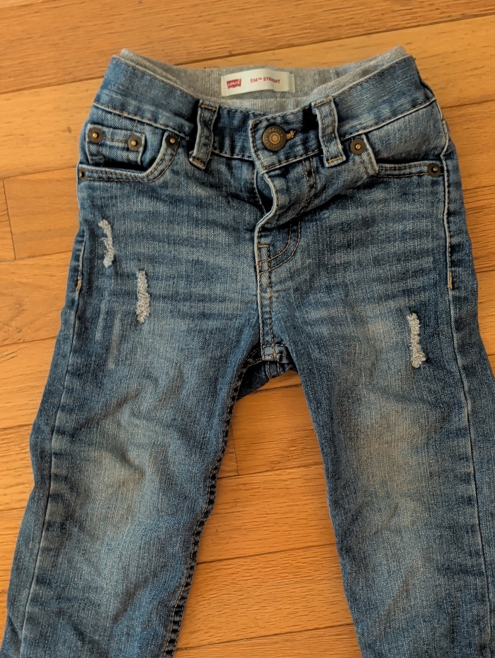 Levi's Kids Medium Blue Distressed Denim Jeans